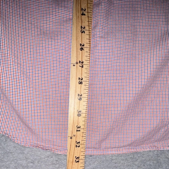 Ralph Lauren Shirt Mens Large Red White Blue Check Short Sleeve Button Up - Picture 7 of 9